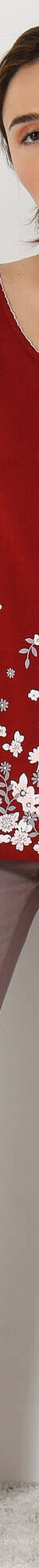 Broek met bloemenprint onderaan - katoenjersey (taupe) Broek met bloemenprint onderaan - katoenjersey (taupe)